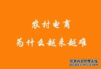 农村电商为什么越来越难